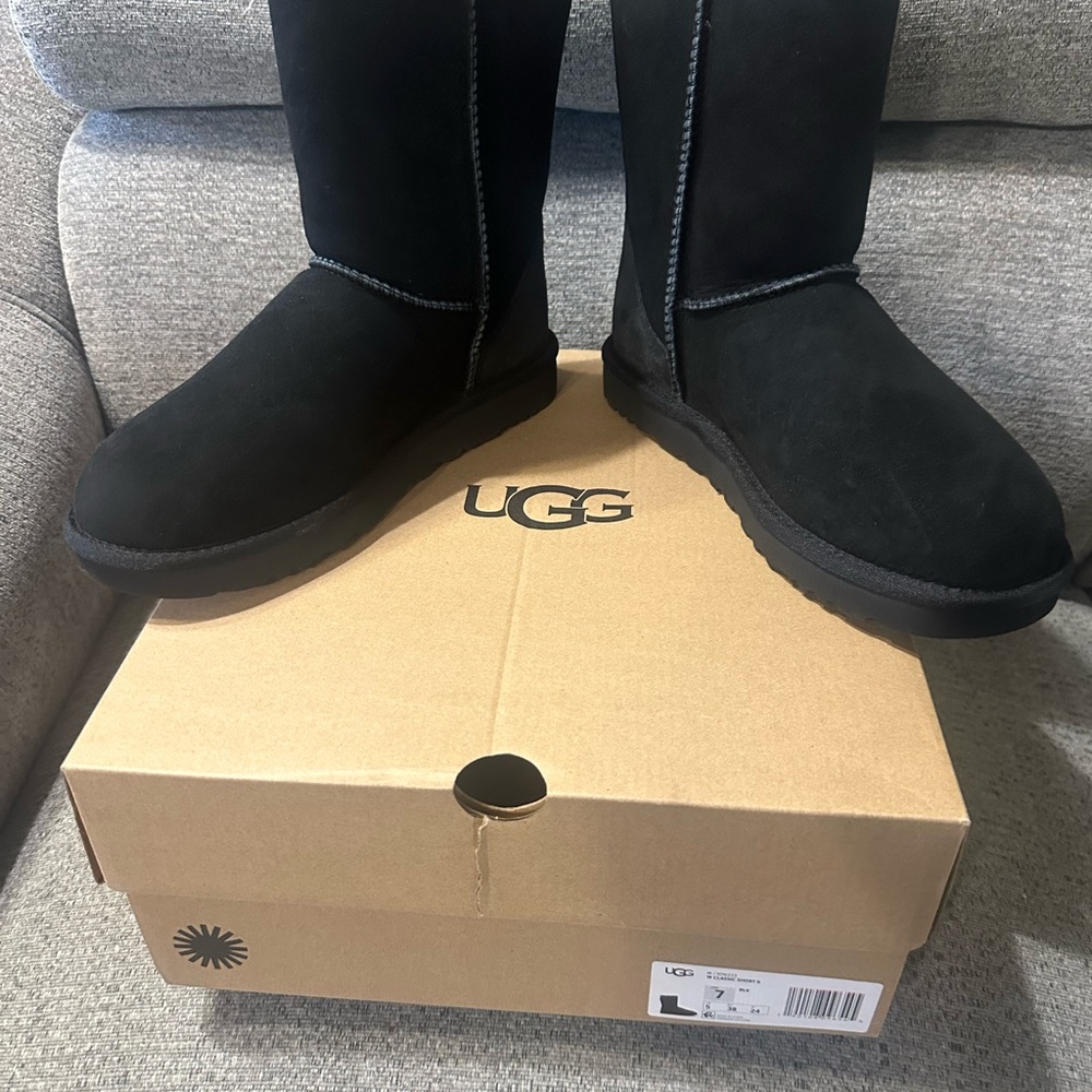 UGG Midnight Black Suede Boots